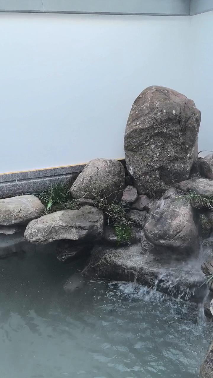 四川达州四合院 50 吨锦鲤池 · 原生态假山塔吊吊装 · 交付一年半水清